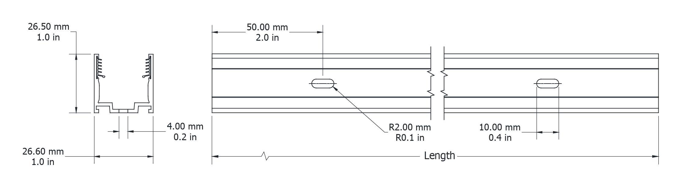 Drawing Image for Ultimo Neon 22 SV Surface Grip Profile