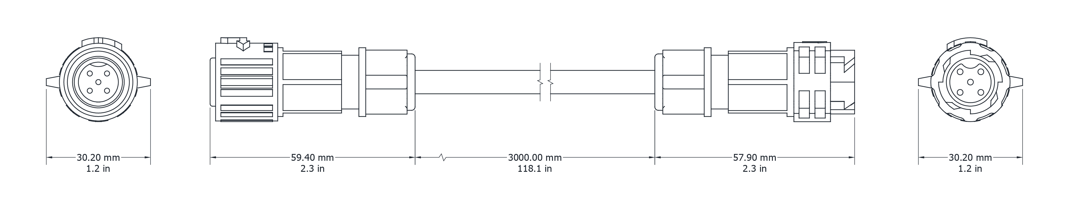 Drawing Image for Link Cable - 5 Pin 