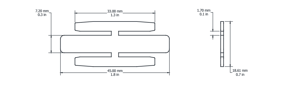 Drawing Image for Ultimo Neon 16 Grip Profile Joining Bracket