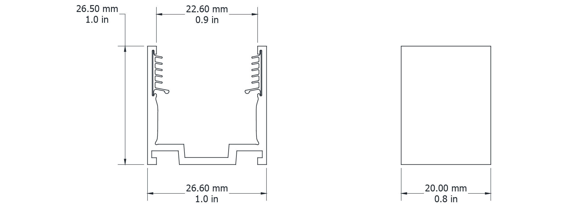 Drawing Image for Ultimo Neon 22 SV Surface Grip Clip