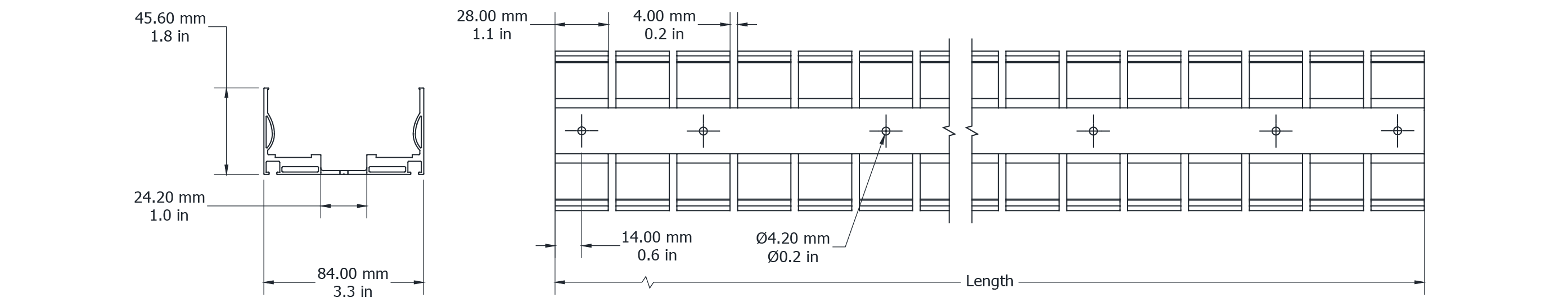 Drawing Image for Ultimo Neon 80 TV Flexible Profile