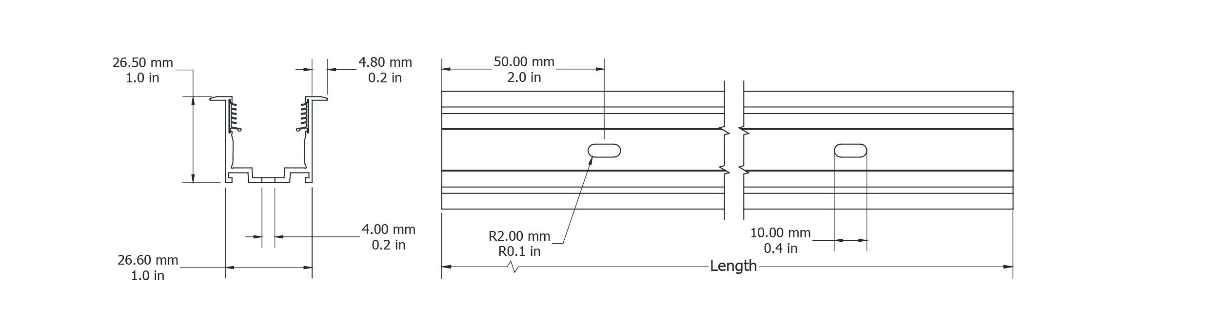 Drawing Image for Ultimo Neon 22 SV Recessed Grip Profile