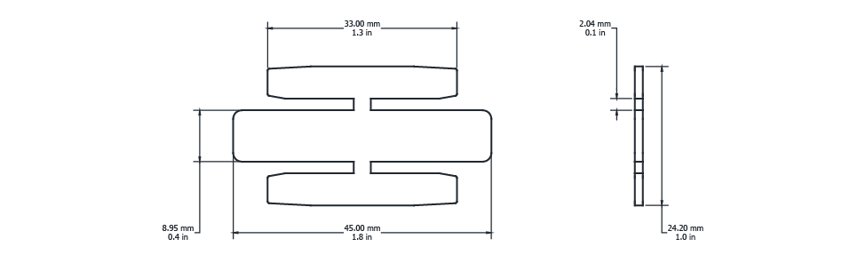 Drawing Image for Ultimo Neon 22 Grip Profile Joining Bracket