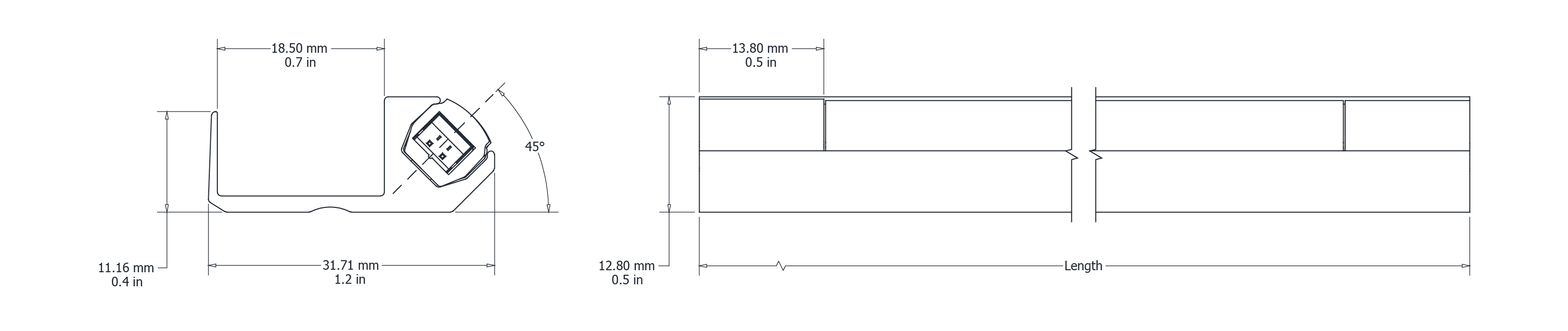 Drawing Image for Trim Track Bevel