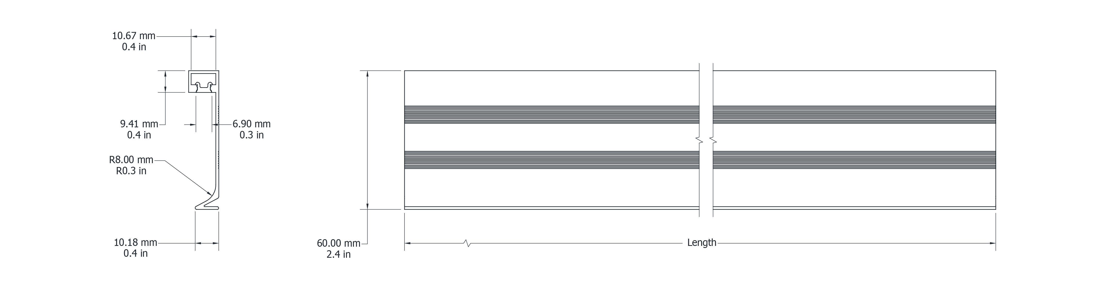 Drawing Image for Joinery Skirt Flush