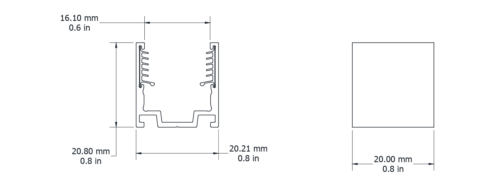 Drawing Image for Ultimo Neon 16 Surface Grip Clip