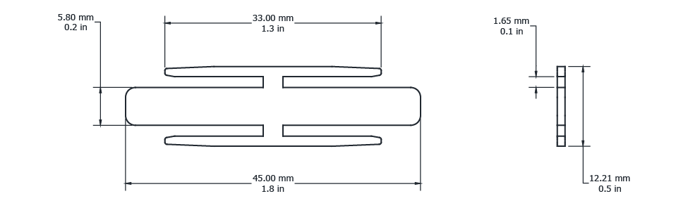 Drawing Image for Ultimo Neon 10 Grip Profile Joining Bracket