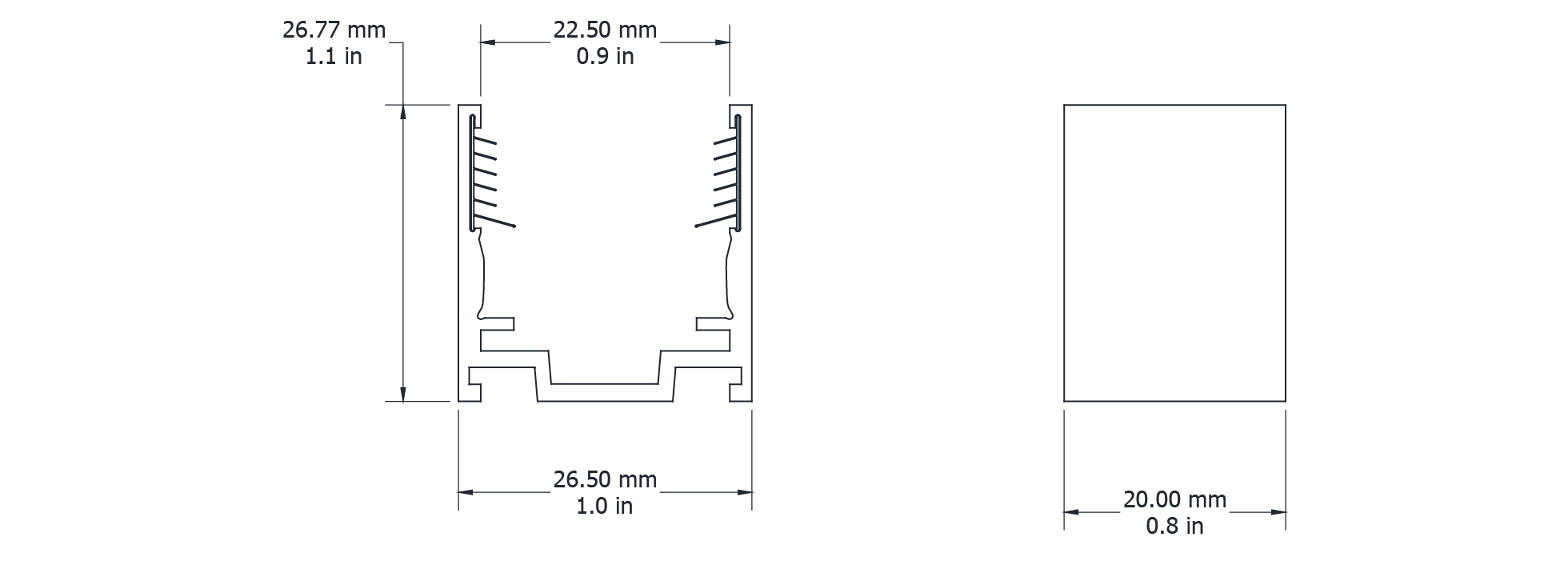 Drawing Image for Ultimo Neon 22 TV Surface Grip Clip