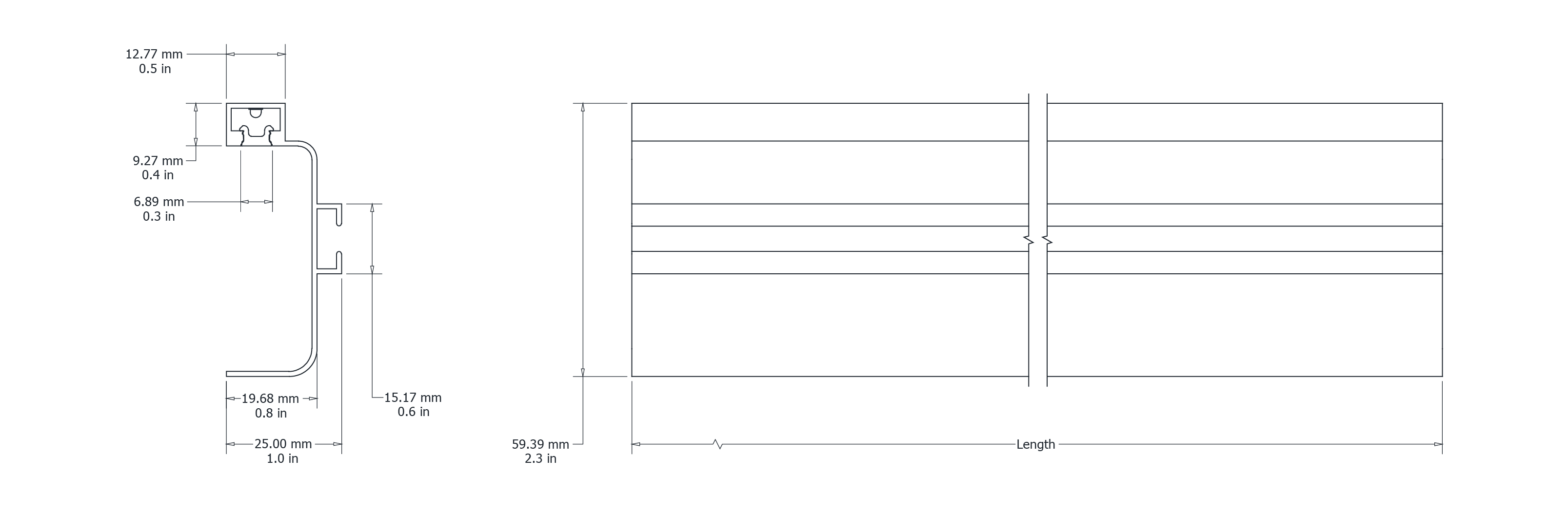 Drawing Image for Lowtrack Door Pull Shallow