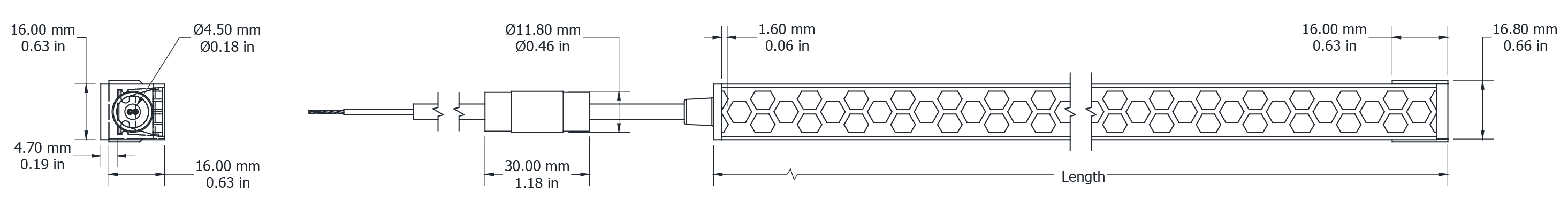 Drawing Image for Ultimo Neon 16 Anti-Glare Hex TV 