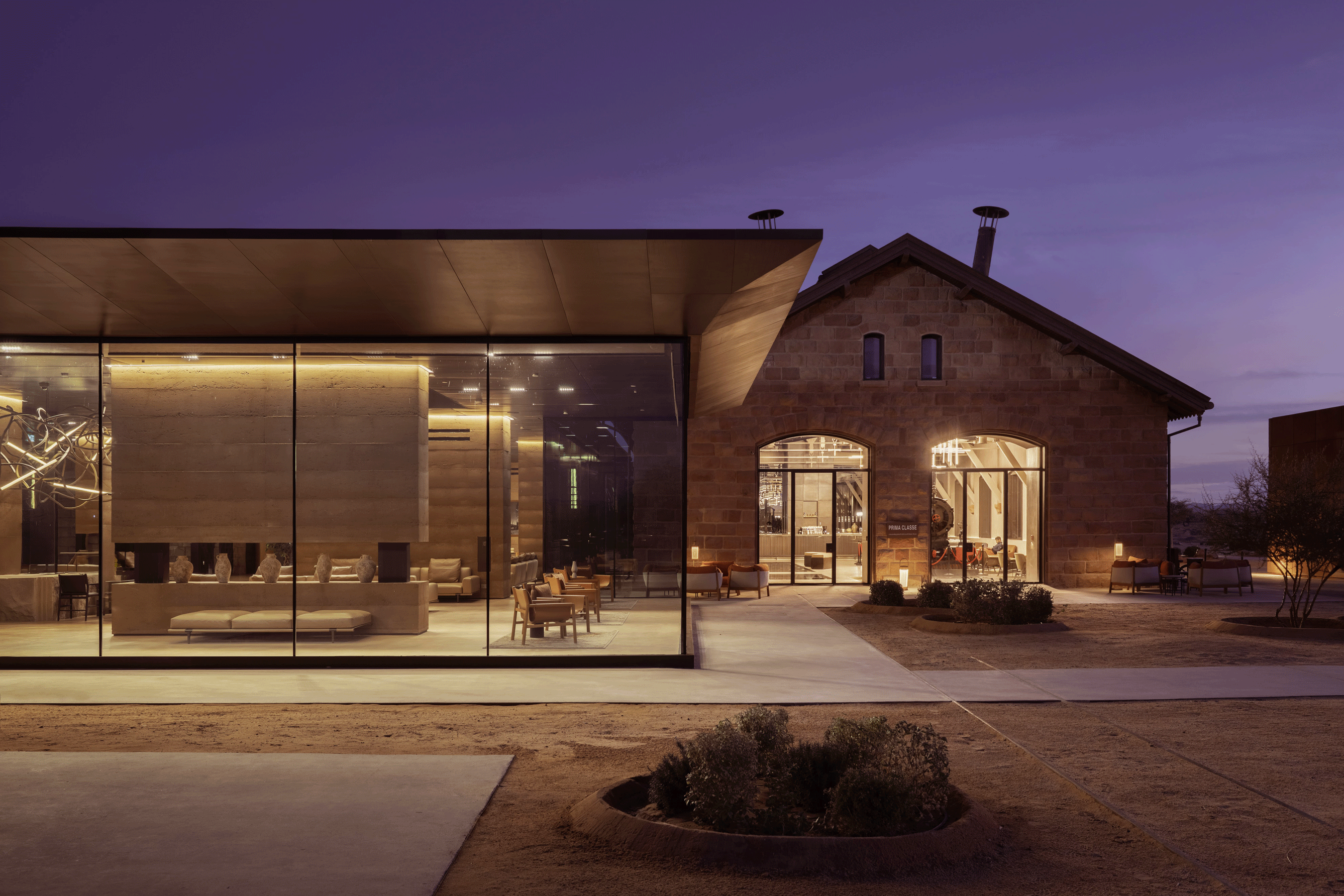 Chedi Hegra hospitality project in Hegra Saudi Arabia featuring integrated architectural LED lighting design