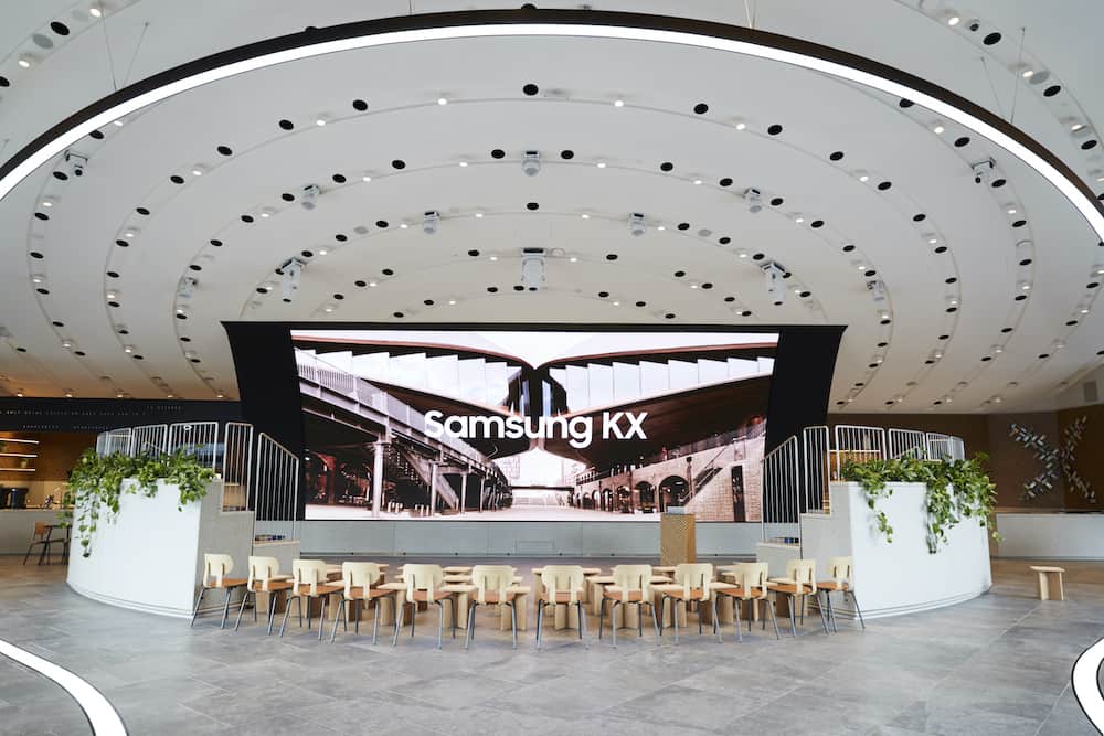 Samsung KX London retail experience space featuring bespoke architectural LED lighting design