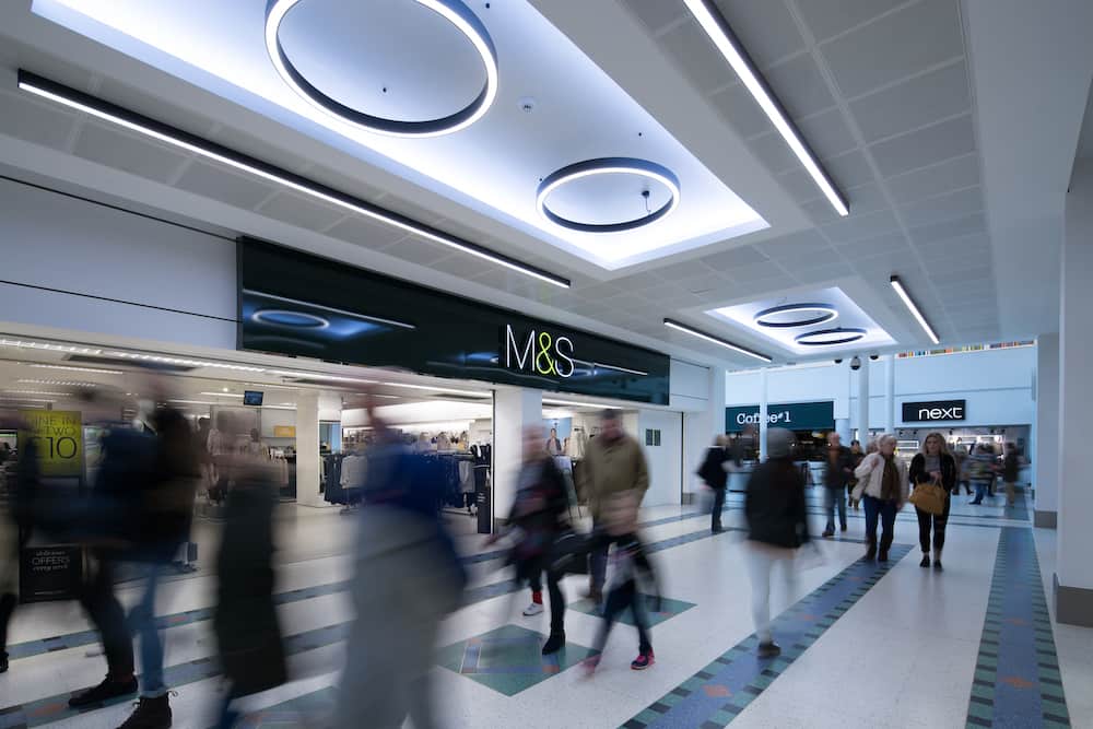Kingfisher Shopping Centre Redditch featuring bespoke retail LED lighting design