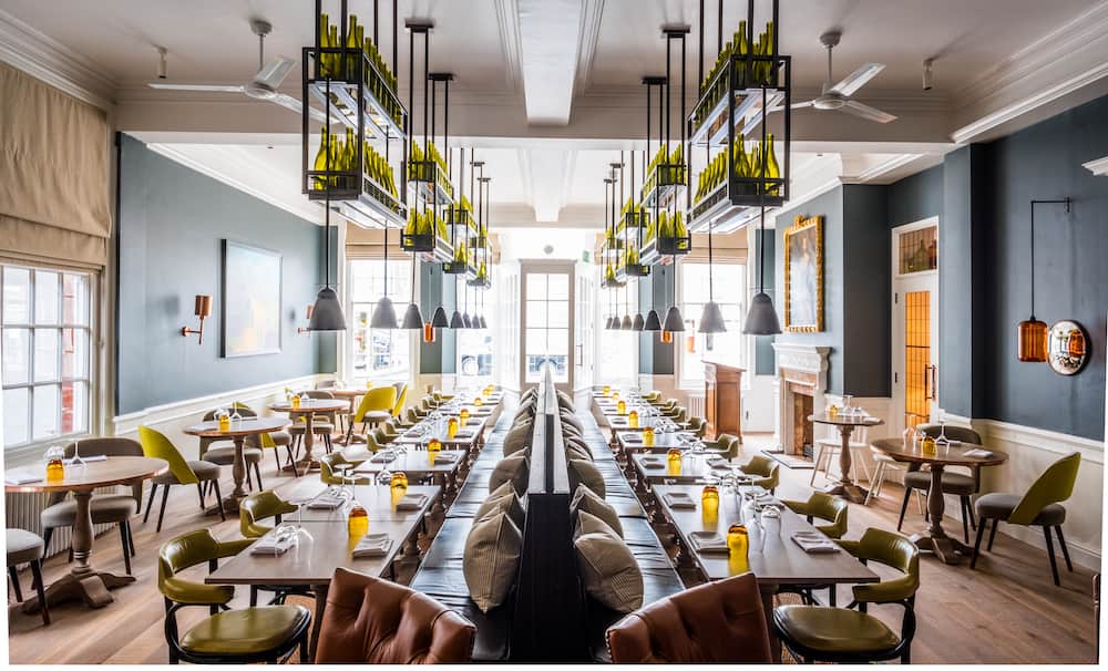 The Swan Southwold featuring bespoke hospitality LED lighting design